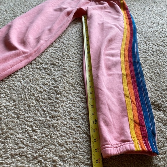 Aviator Nation Pink Five Stripe Sweatpants - Picture 5 of 9